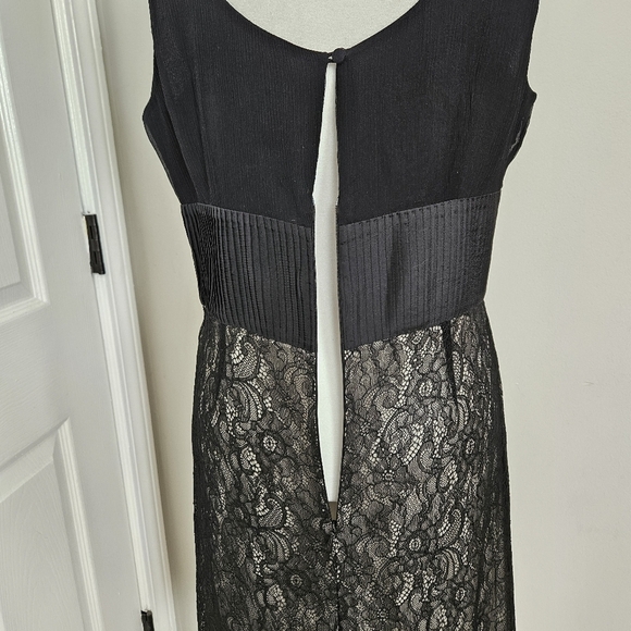 Moulinette Soeurs by Anthropologie Women's Black Silk Lace Cocktail Dress Size 8 - Picture 7 of 9